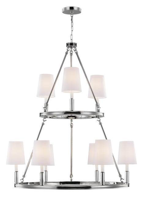 Generation Lighting - F2937/3+6PN - Nine Light Chandelier - Lismore - Polished Nickel