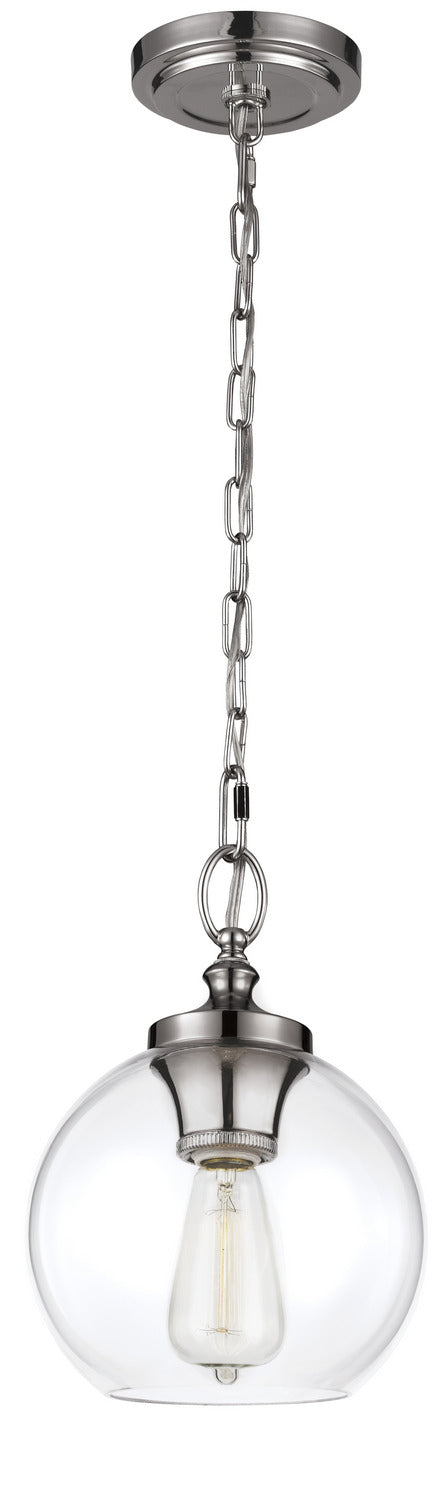 Generation Lighting - P1308PN - One Light Pendant - Tabby - Polished Nickel