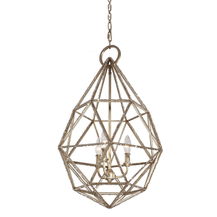 Three Light Pendant from the Marquise collection in Burnished Silver finish