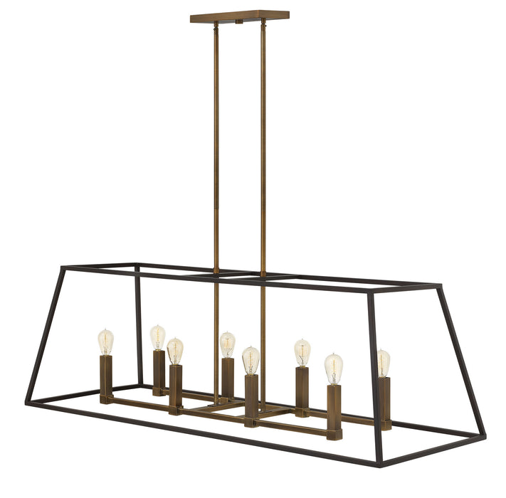 Hinkley - 3338BZ - Eight Light Linear Chandelier - Fulton - Bronze