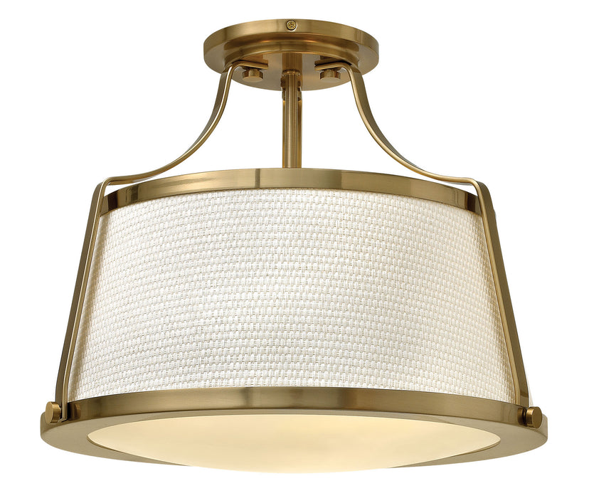 Hinkley - 3521BC - Three Light Semi-Flush Mount - Charlotte - Brushed Caramel