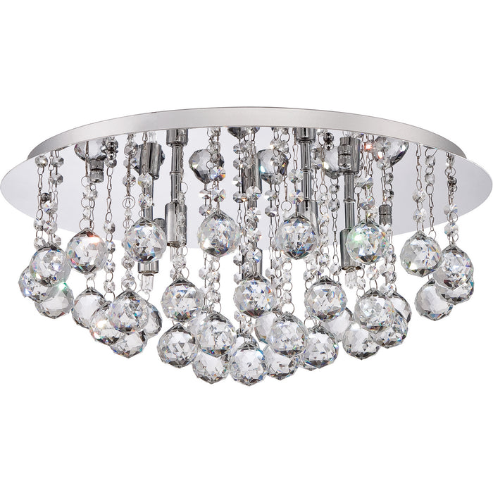 Five Light Flush Mount from the Bordeaux collection in Polished Chrome finish