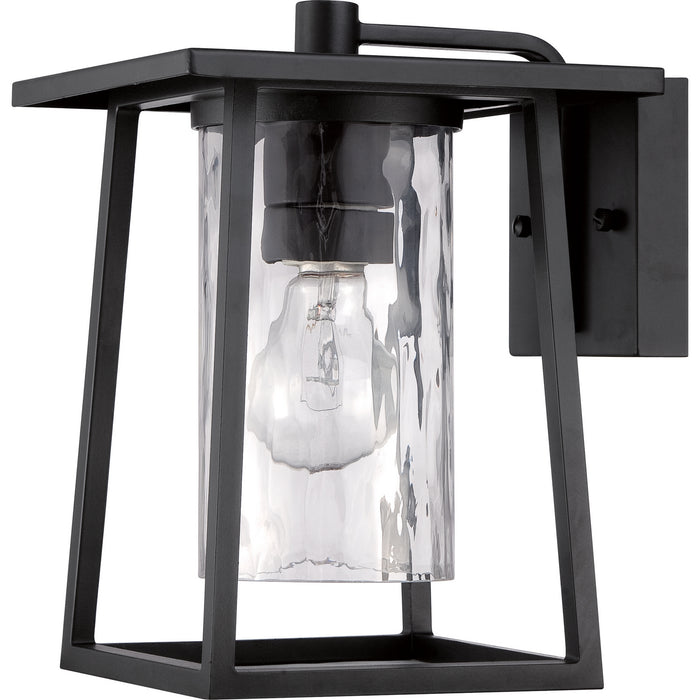 One Light Outdoor Wall Lantern from the Lodge collection in Mystic Black finish