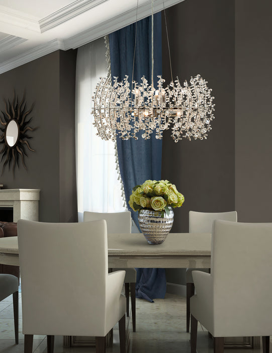 Six Light Pendant from the Valla collection in Polished Chrome finish
