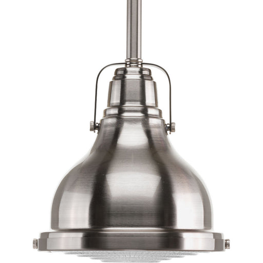 Progress Lighting - P5050-09 - One Light Mini Pendant - Fresnel Lens - Brushed Nickel