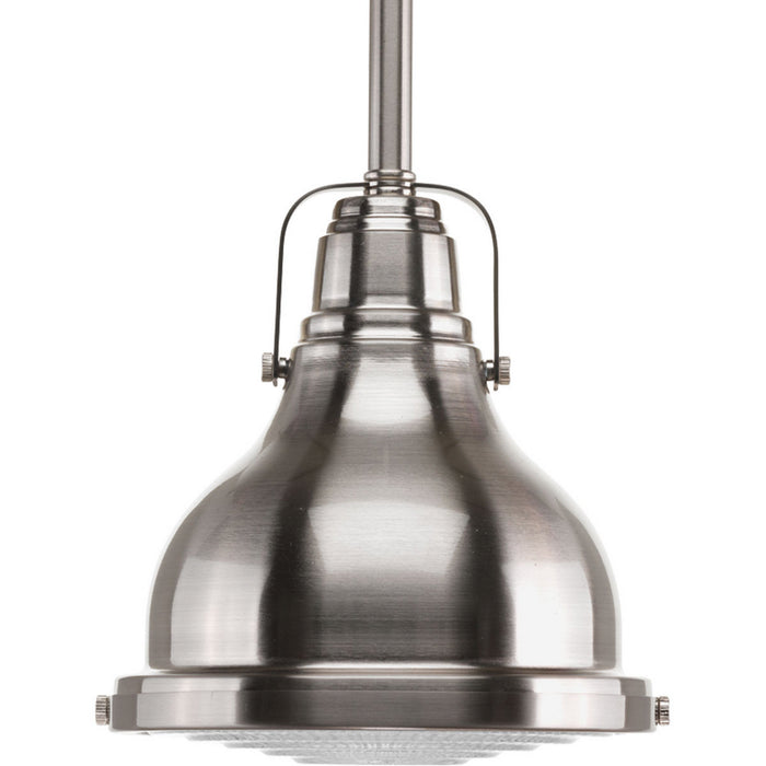 Progress Lighting - P5050-09 - One Light Mini Pendant - Fresnel Lens - Brushed Nickel