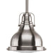 Progress Lighting - P5050-09 - One Light Mini Pendant - Fresnel Lens - Brushed Nickel