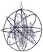 Maxim - 25145ARPN - Nine Light Pendant - Orbit - Anthracite / Polished Nickel