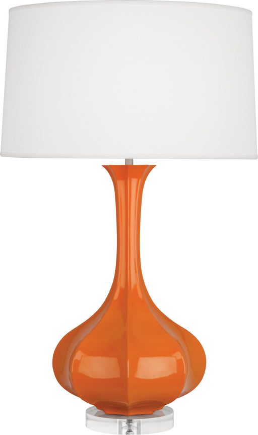 Robert Abbey - PM996 - One Light Table Lamp - Pike - Pumpkin Glazed Ceramic w/ Lucite Base