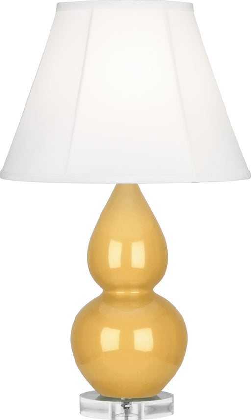 Robert Abbey - SU13 - One Light Accent Lamp - Small Double Gourd - Sunset Yellow Glazed Ceramic w/ Lucite Base