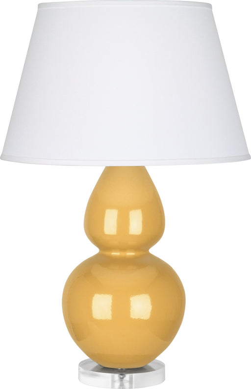 Robert Abbey - SU23X - One Light Table Lamp - Double Gourd - Sunset Yellow Glazed Ceramic w/ Lucite Base