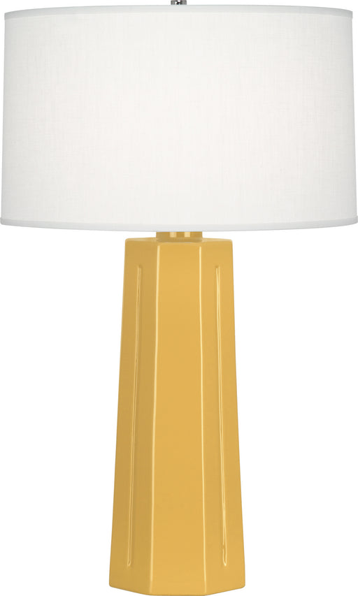 Robert Abbey - SU960 - One Light Table Lamp - Mason - Sunset Yellow Glazed Ceramic