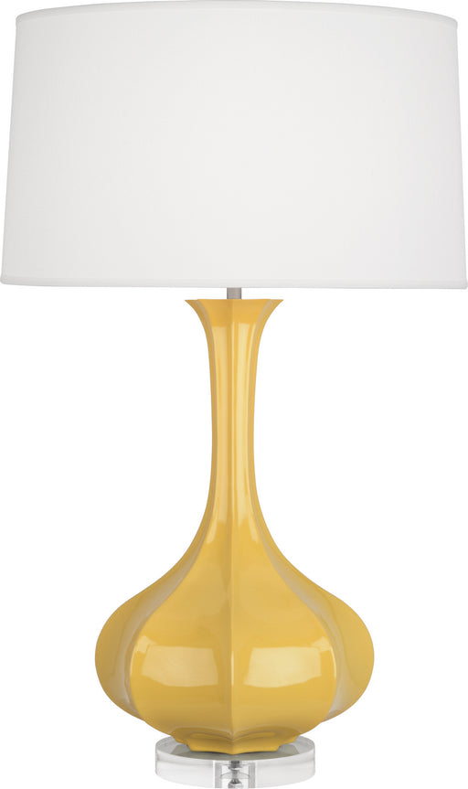 Robert Abbey - SU996 - One Light Table Lamp - Pike - Sunset Yellow Glazed Ceramic w/ Lucite Base