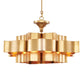 Currey and Company - 9494 - Six Light Chandelier - Grand Lotus - Antique Gold Leaf