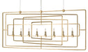 Currey and Company - 9542 - Eight Light Chandelier - Metro - Contemporary Gold Leaf