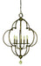 Framburg - 1162 AB - Five Light Chandelier - Quatrefoil - Antique Brass