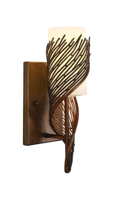 One Light Wall Sconce from the Flow collection in Hammered Ore finish