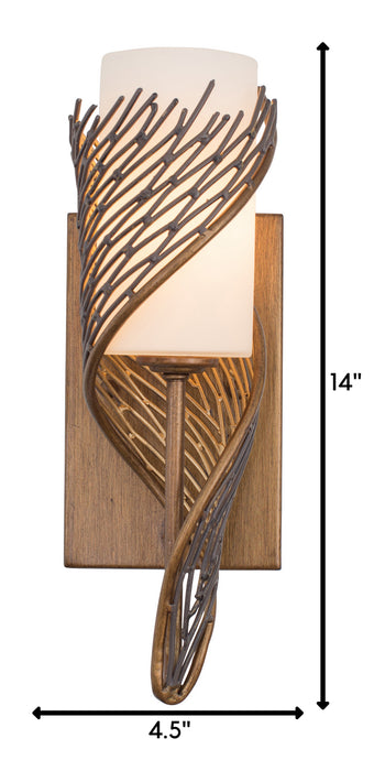 One Light Wall Sconce from the Flow collection in Hammered Ore finish