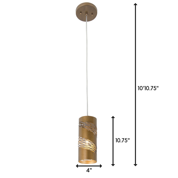 One Light Mini Pendant from the Flow collection in Hammered Ore finish