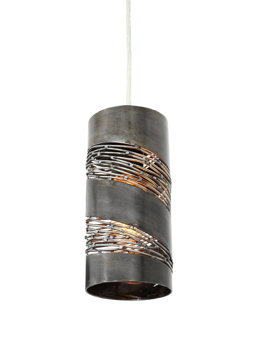 One Light Mini Pendant from the Flow collection in Steel finish