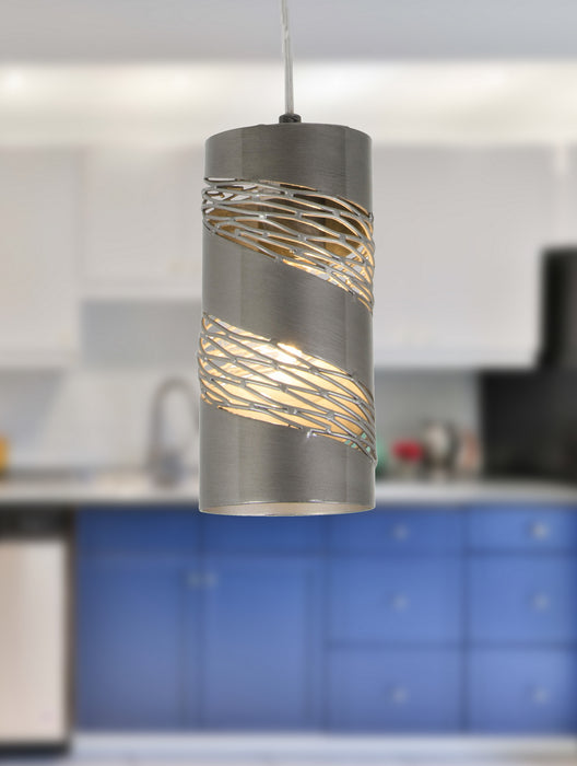One Light Mini Pendant from the Flow collection in Steel finish