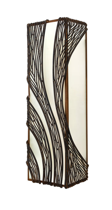 Three Light Wall Sconce from the Flow collection in Hammered Ore finish