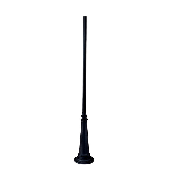 Acclaim Lighting - C10BK - 10 ft. Fluted Outdoor Light Post - Surface Mounted Post - Matte Black