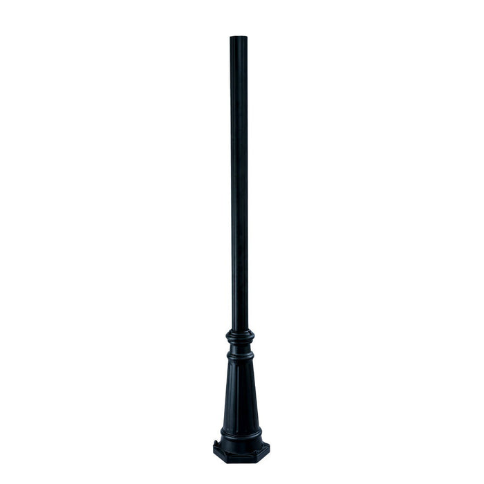 Acclaim Lighting - C6BK - 6 ft. Fluted Outdoor Light Post - Surface Mounted Post - Matte Black