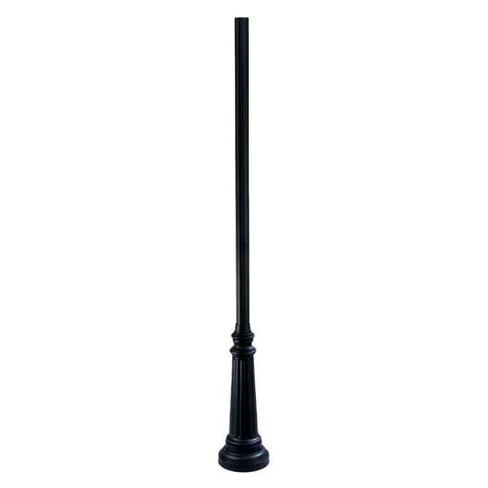 Acclaim Lighting - C8BK - 8 ft. Fluted Outdoor Light Post - Surface Mounted Post - Matte Black