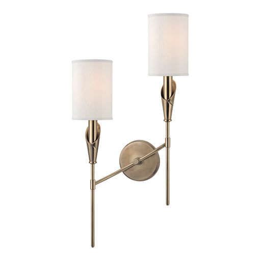 Hudson Valley - 1312L-AGB - Two Light Wall Sconce - Tate - Aged Brass