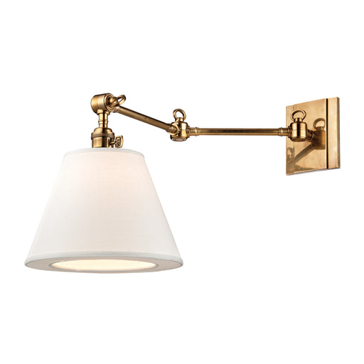 Hudson Valley - 6233-AGB - One Light Swing Arm Wall Sconce - Hillsdale - Aged Brass