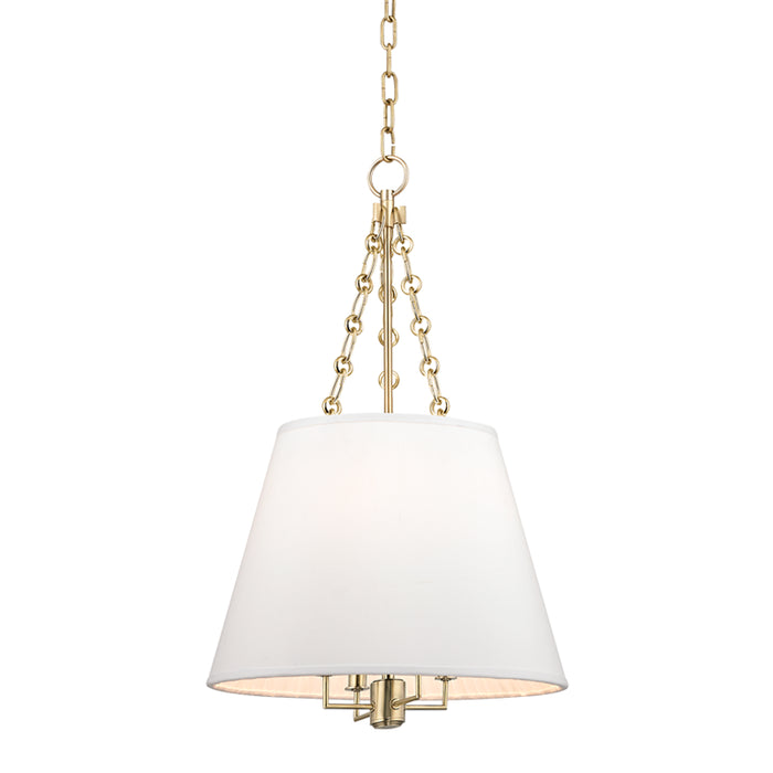 Hudson Valley - 6415-AGB - Four Light Pendant - Burdett - Aged Brass