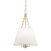 Hudson Valley - 6415-AGB - Four Light Pendant - Burdett - Aged Brass