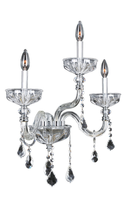 Allegri - 026022-010-FR001 - Three Light Wall Bracket - Clovio - Chrome