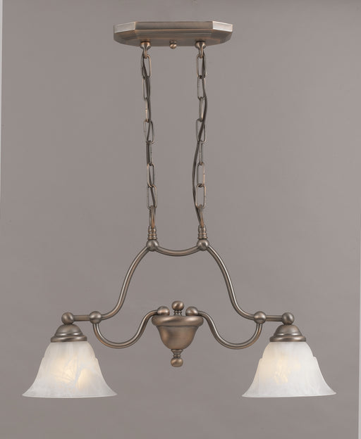 Classic Lighting - 69623 ACP WAG - Two Light Island Pendant - Providence - Antique Copper