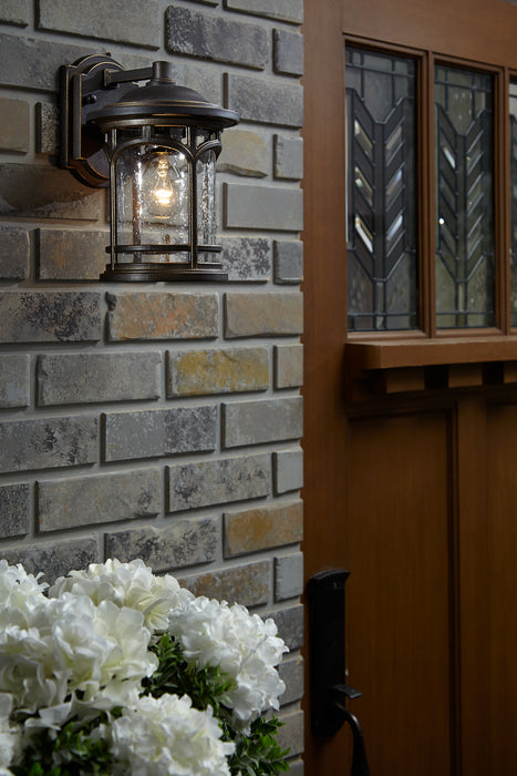One Light Outdoor Wall Lantern from the Marblehead collection in Palladian Bronze finish