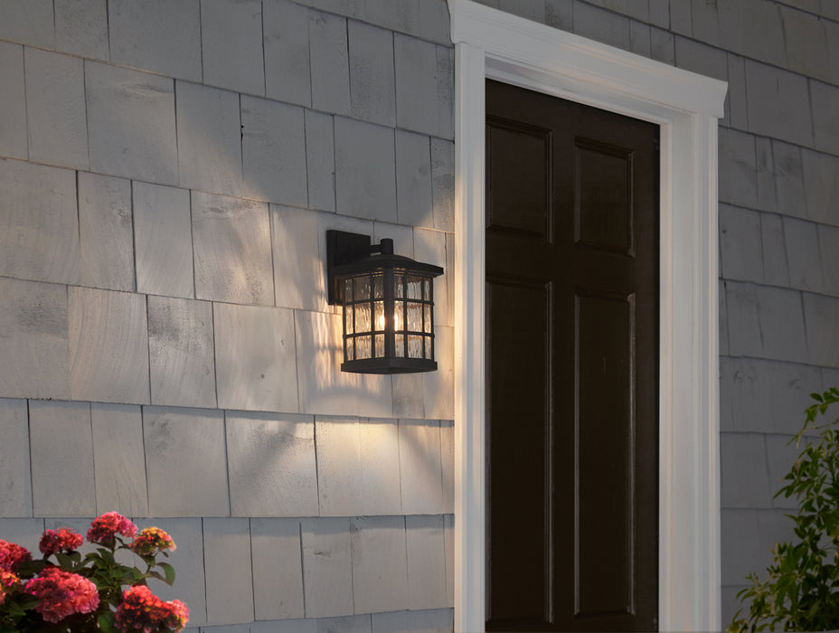 One Light Outdoor Wall Lantern from the Stonington collection in Mystic Black finish