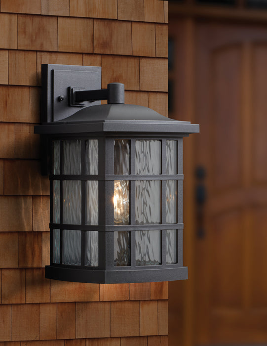 One Light Outdoor Wall Lantern from the Stonington collection in Mystic Black finish