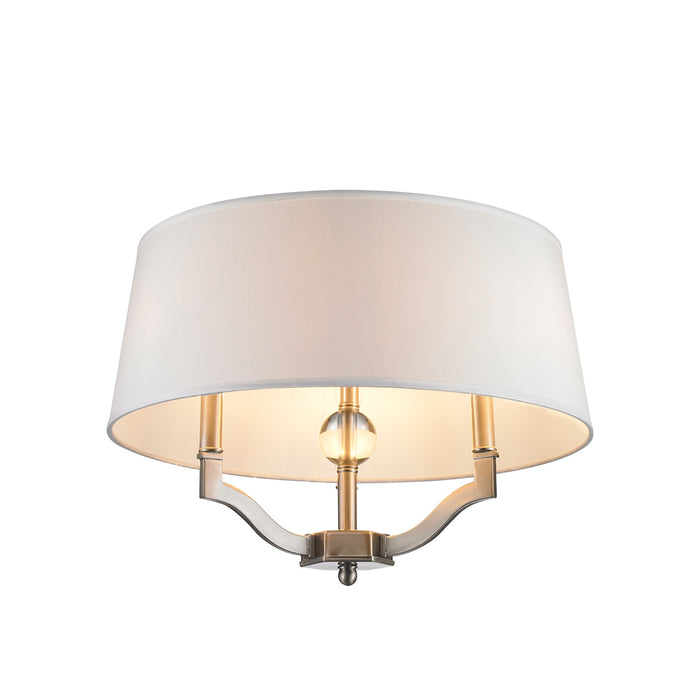 Three Light Semi-Flush Mount from the Waverly collection in Pewter finish