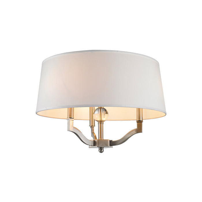 Three Light Semi-Flush Mount from the Waverly collection in Pewter finish