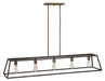 Hinkley - 3335BZ - Five Light Linear Chandelier - Fulton - Bronze