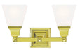 Livex Lighting - 1032-02 - Two Light Bath Vanity - Mission - Polished Brass