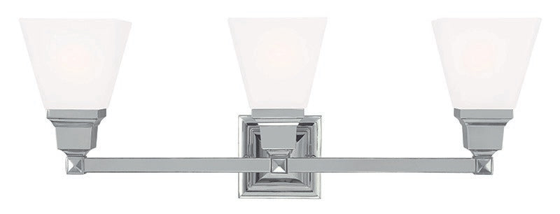 Livex Lighting - 1033-35 - Three Light Bath Vanity - Mission - Polished Nickel