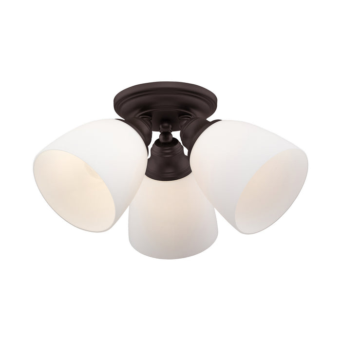 Three Light Ceiling Mount from the Somerville collection in Bronze finish