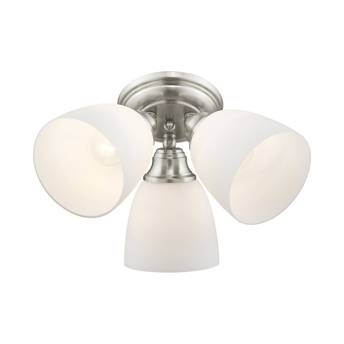 Three Light Ceiling Mount from the Somerville collection in Brushed Nickel finish