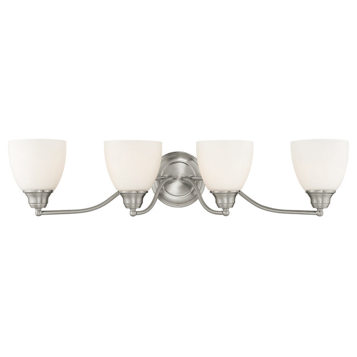 Livex Lighting - 13674-91 - Four Light Bath Vanity - Somerville - Brushed Nickel