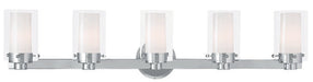 Livex Lighting - 15455-05 - Five Light Bath Vanity - Manhattan - Polished Chrome