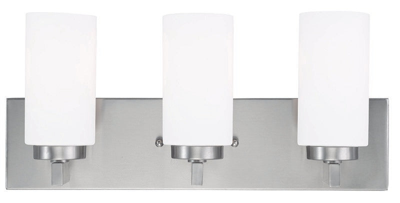 Livex Lighting - 16373-91 - Three Light Bath Vanity - West Lake - Brushed Nickel