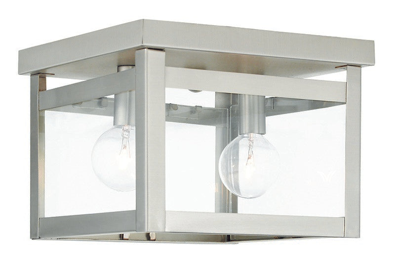 Livex Lighting - 4031-91 - Two Light Ceiling Mount - Milford - Brushed Nickel