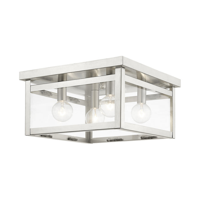 Livex Lighting - 4032-91 - Four Light Ceiling Mount - Milford - Brushed Nickel